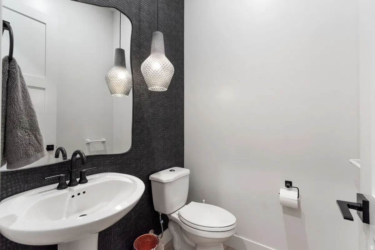 Half bath off of garage
