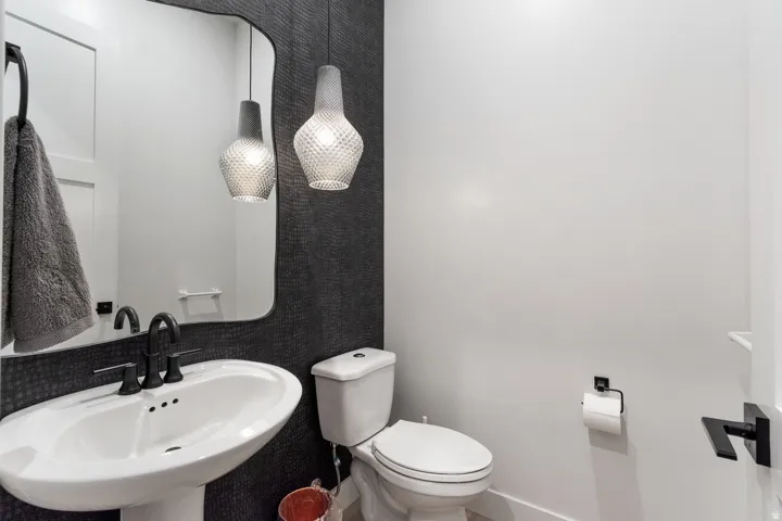 Half bath off of garage