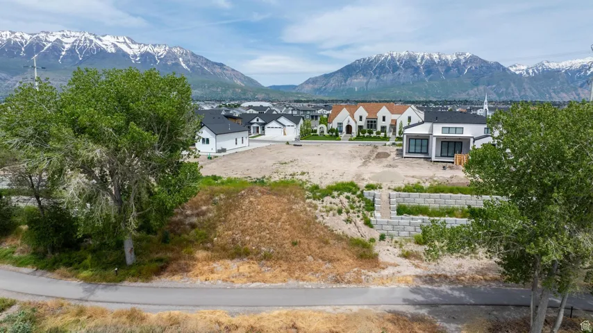 Cleared land parcel featuring mountain scenery backdrop