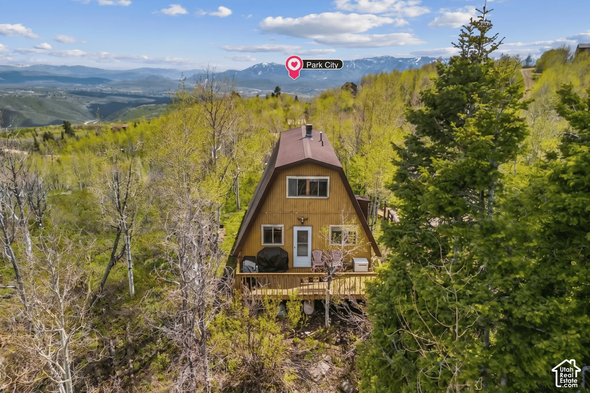 Location Map - Aerial with a location marker indicating Park City in relation to the property.