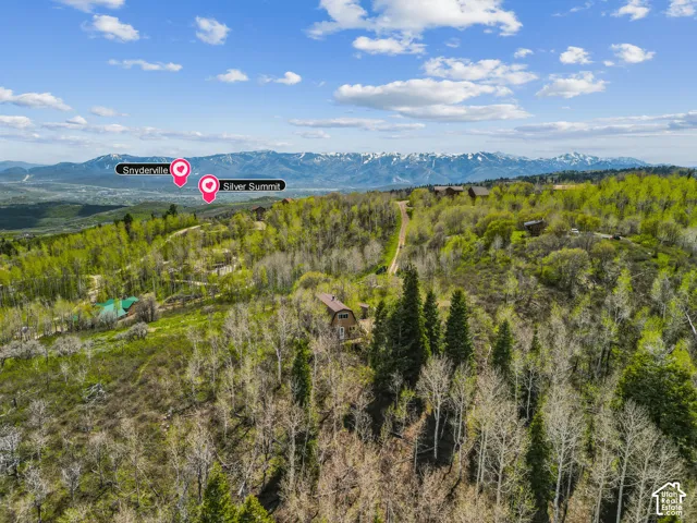 Location Map - Aerial with location markers indicating Snyderville and Silver Summit in relation to the property.