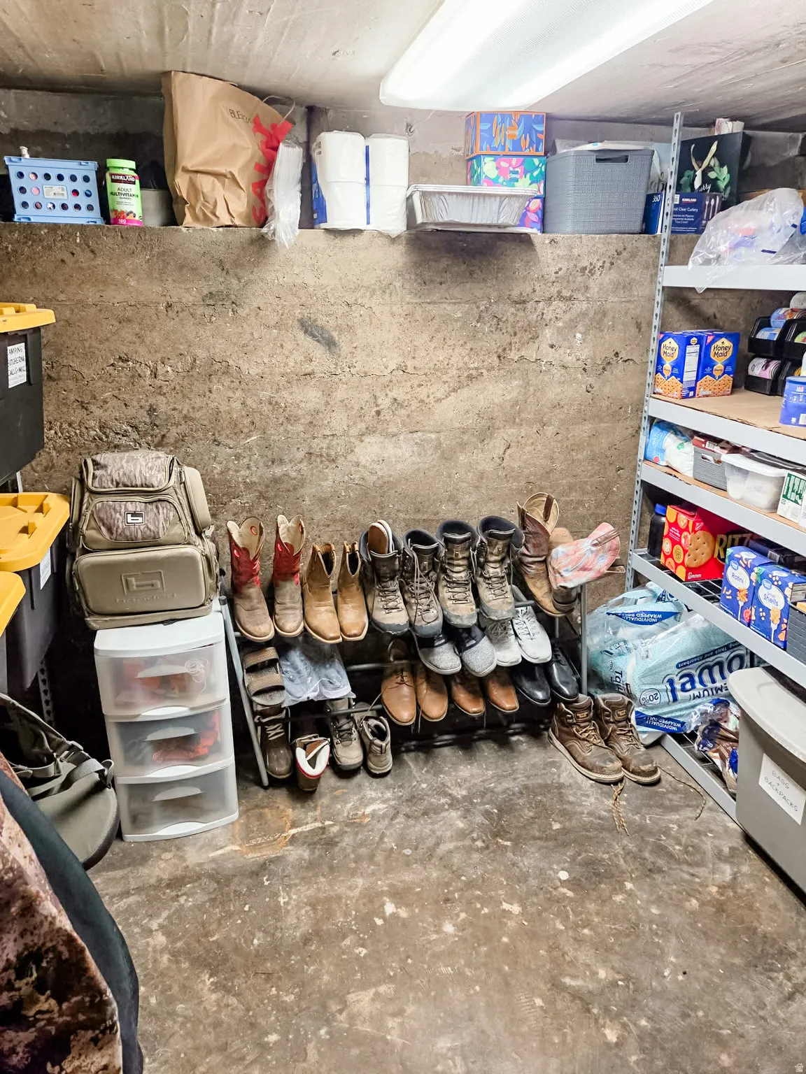 Cold storage space in basement