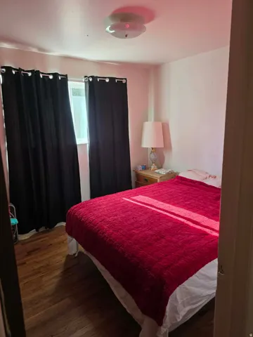 Bedroom featuring wood-finish flooring