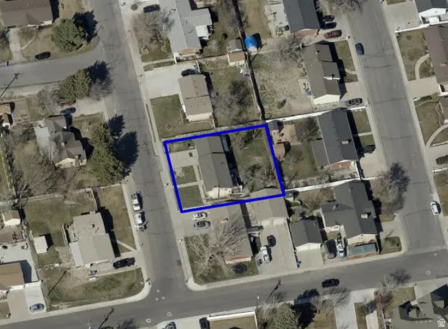 Aerial Map. Depicting the property's location and boundaries within a residential area