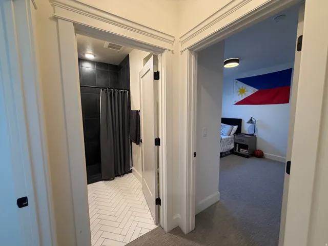 Hall by bedroom 5 in the bsmnt.