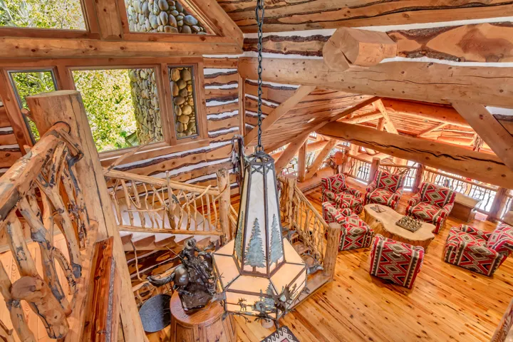 Expansive wood-finish flooring throughout