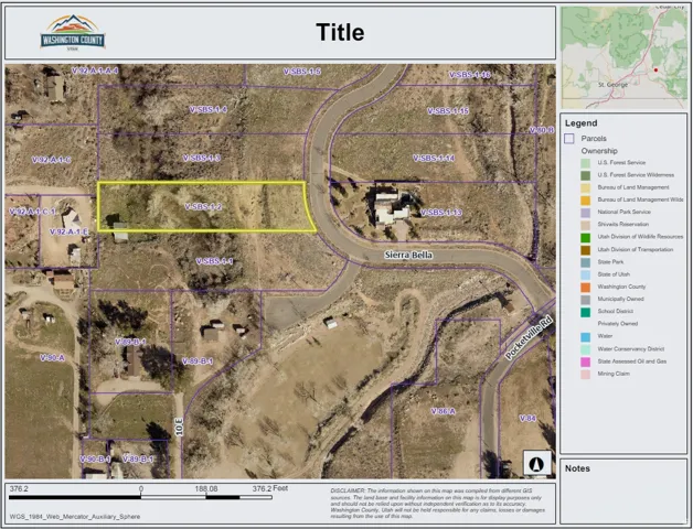Real Estate Parcel Map. Illustrating property boundaries and ownership classifications for the subject parcel