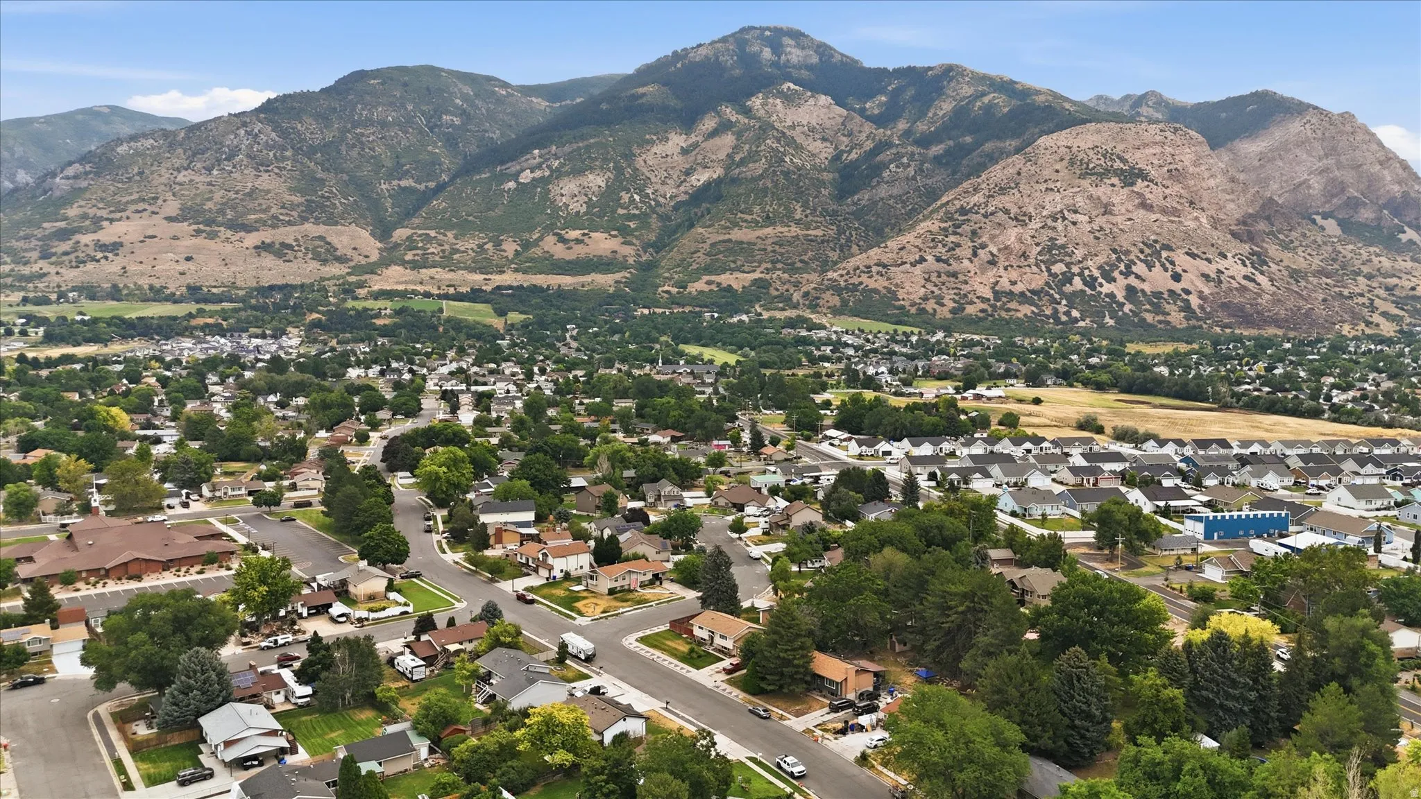 Expansive residential area featuring established neighborhoods with mature trees