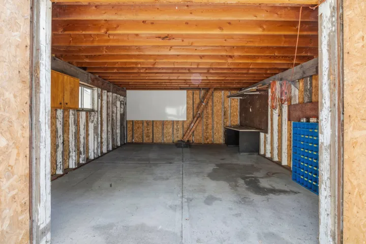 Main floor of the barn with desk area.