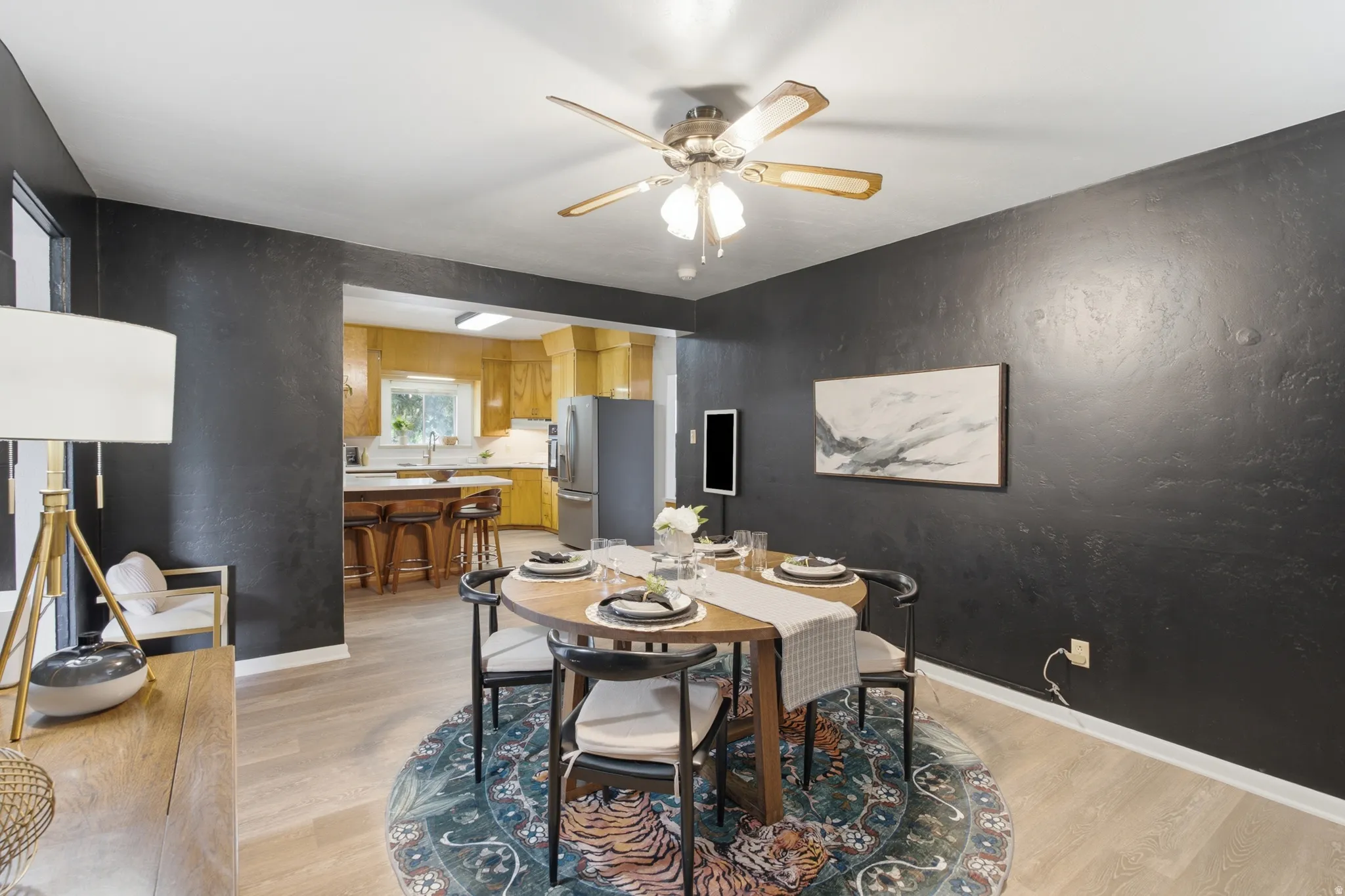 Dining area opens to the kitchen providing the perfect space for entertaining guests.