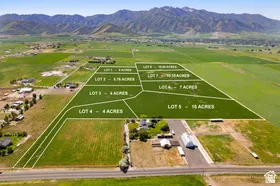 Expansive land parcels outlined with clear boundaries, totaling eight distinct lots