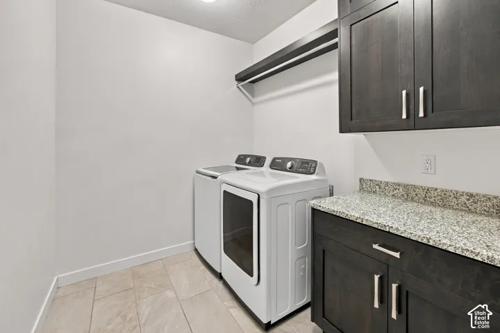 Main floor laundry just in from 3 car garage. Washer and dryer to remain.