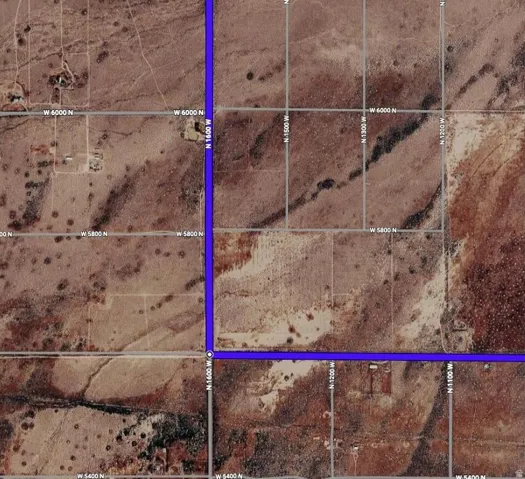 Aerial Parcel Map. Illustrating property boundaries and geographic coordinates