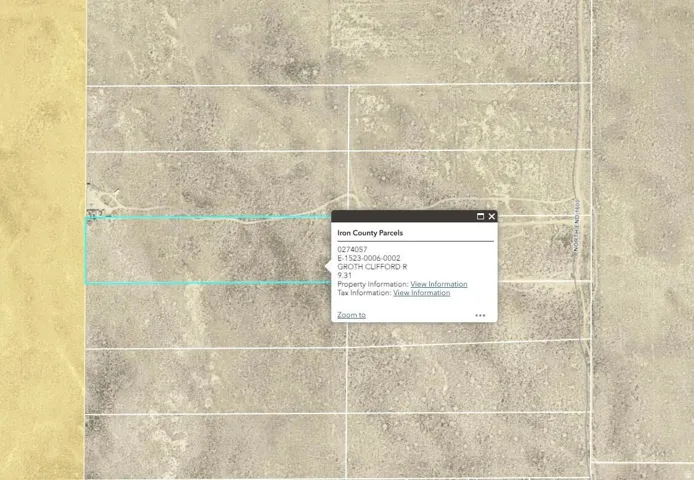 Parcel Map. Displaying property identification and tax information for the property