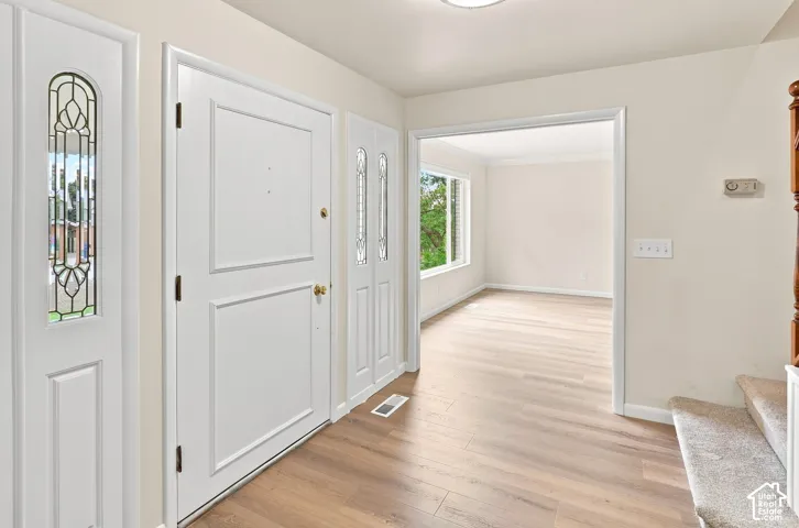 Front Entry with new flooring through-out home