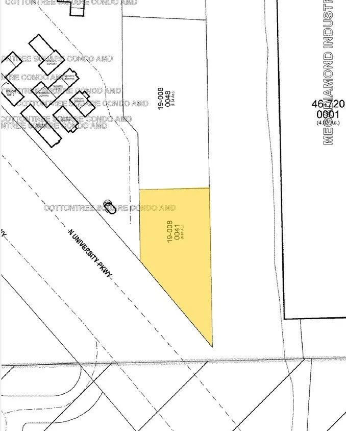 Plat Map. Illustrating lot dimensions and surrounding parcels for the property