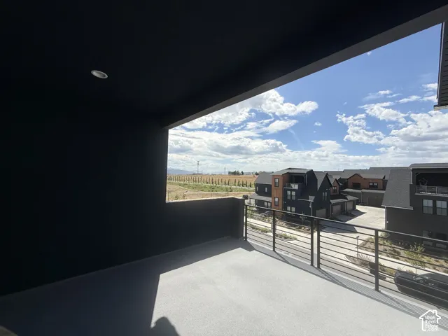 Outdoor Terrace, partially covered, featuring metal railing, and Hot Tub Ready!!