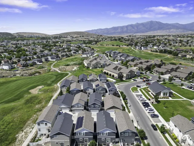 Aerial perspective of a contemporary residential development