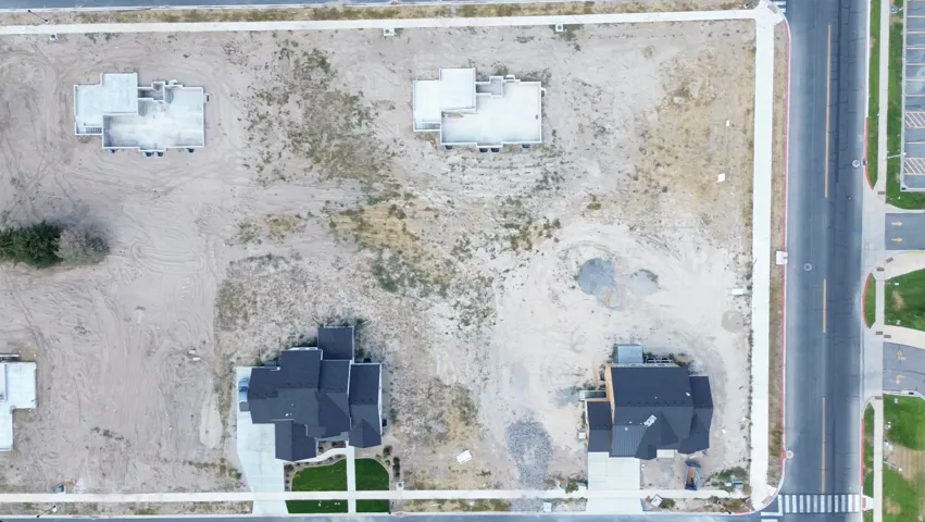 New construction residential properties in various stages of development