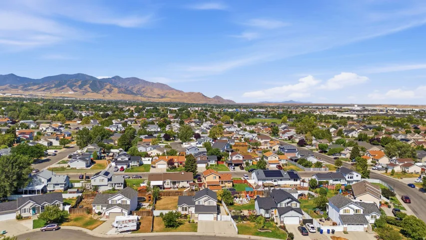 Expansive residential neighborhood featuring a variety of single-family homes with pitched roofs, surrounded by mature trees