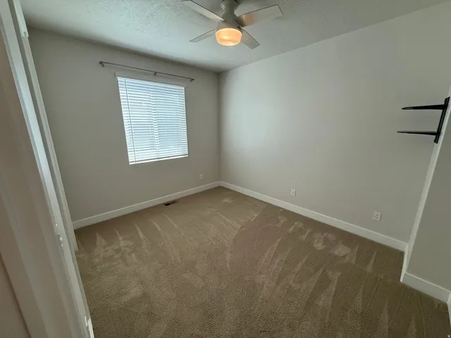 Neutral wall color with white trim