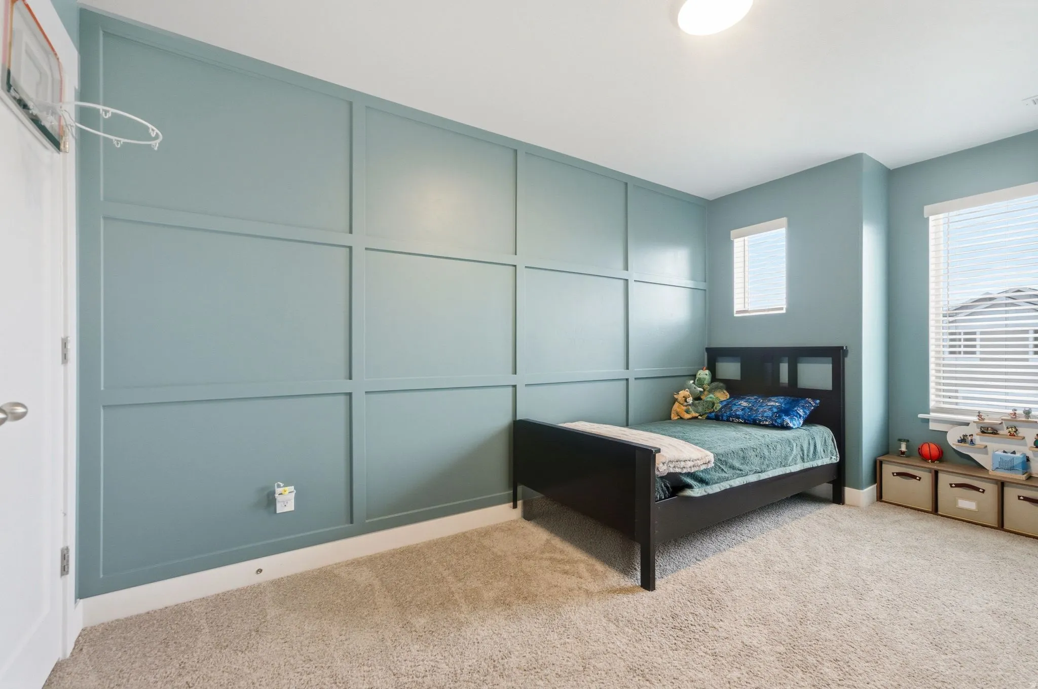 Accent wall featuring board and batten detailing