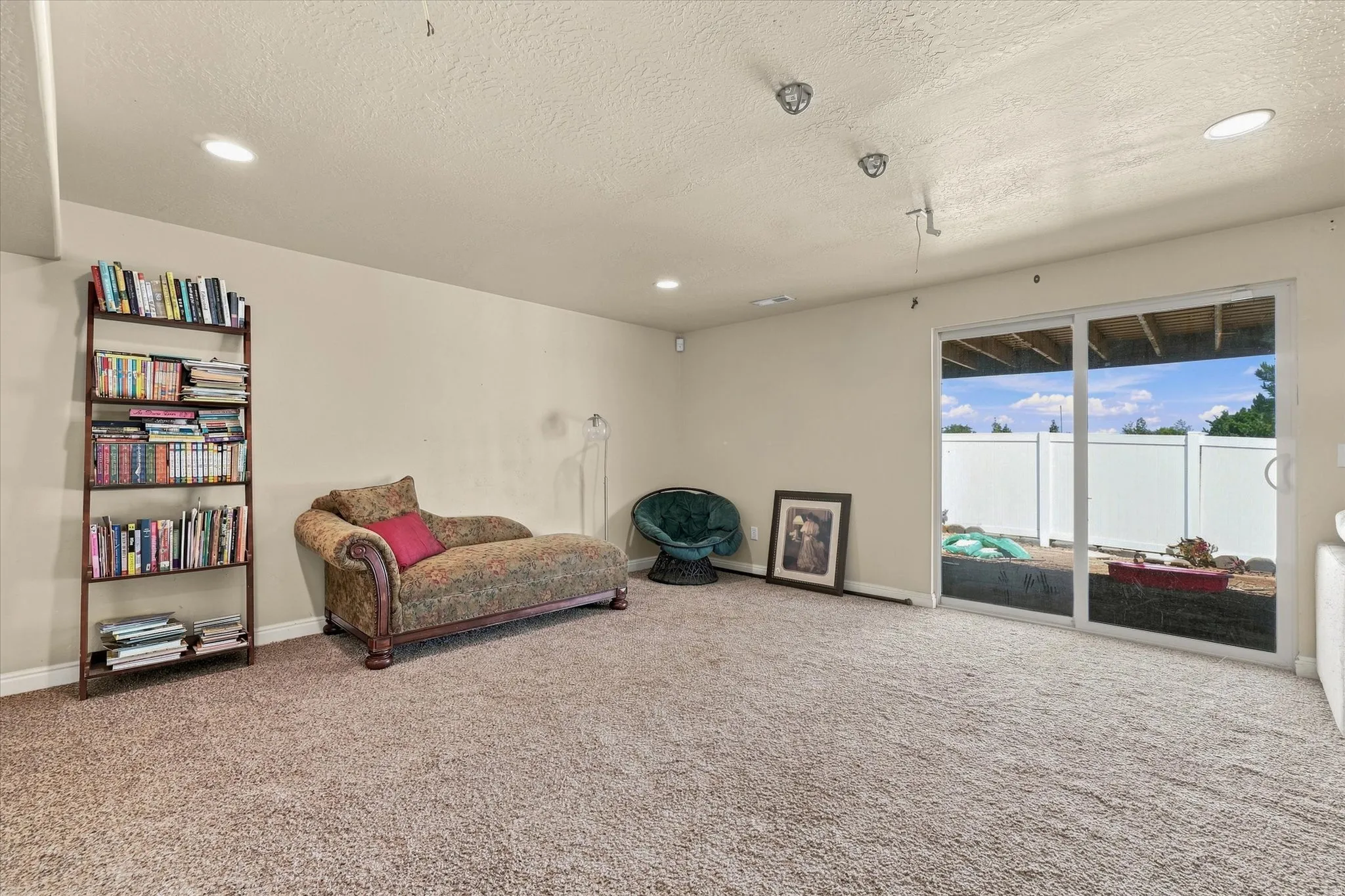 Sliding glass door to backyard