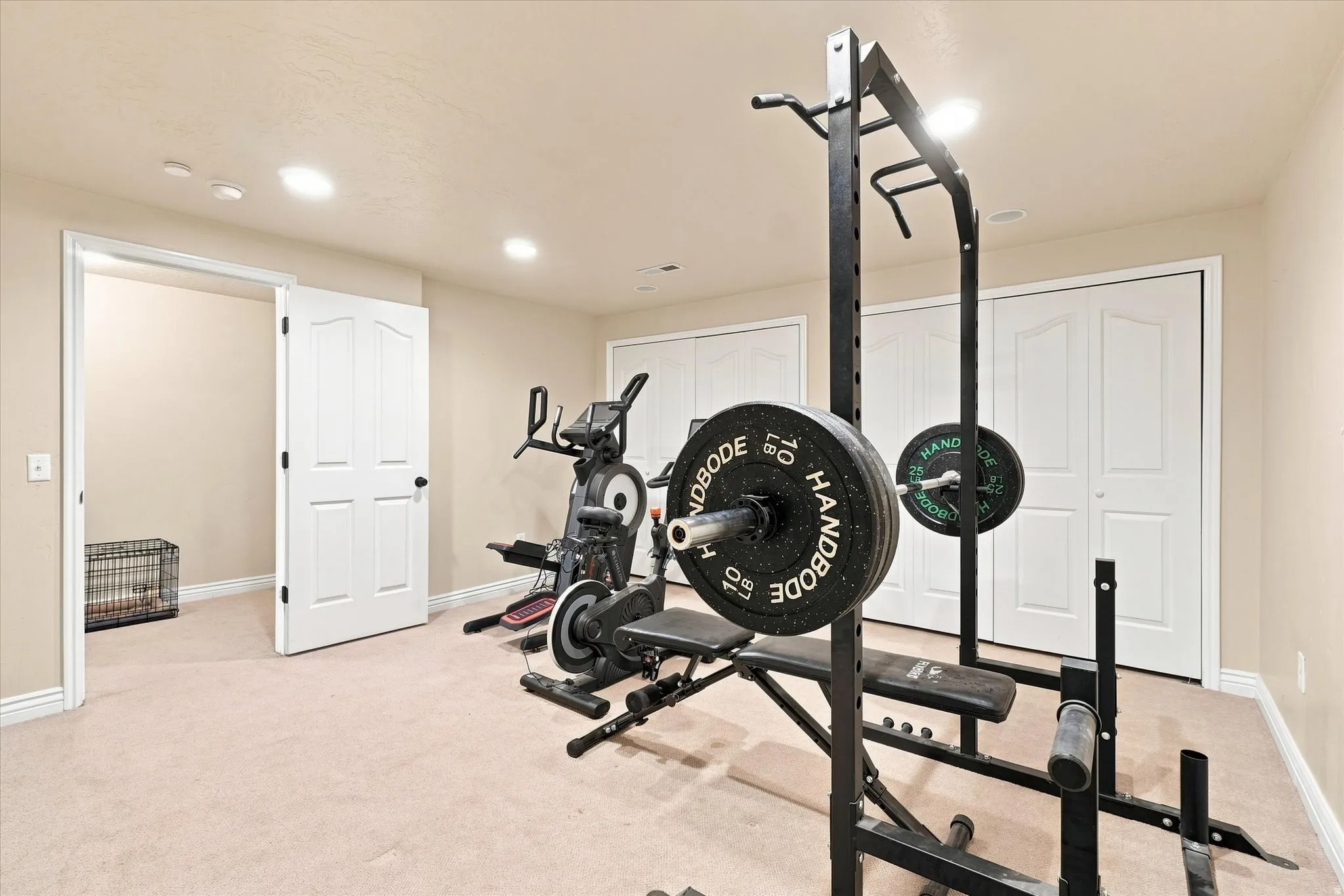 Bonus room featuring recessed lighting and neutral wall tones