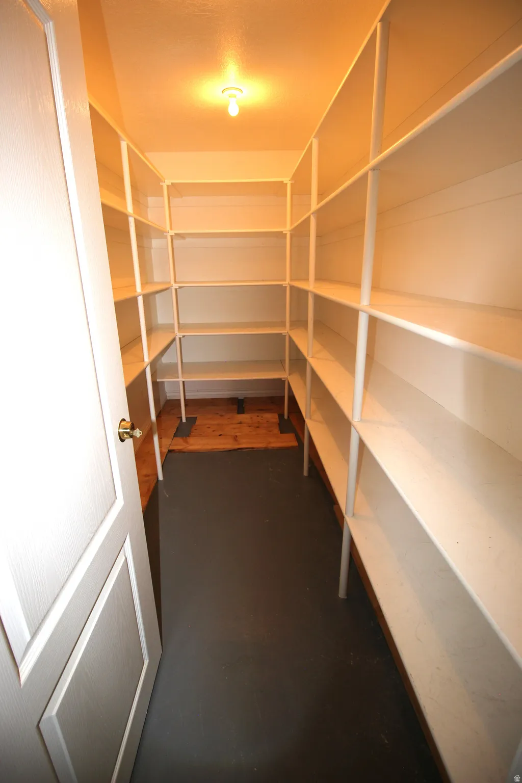 Built-in shelving with extensive storage capacity