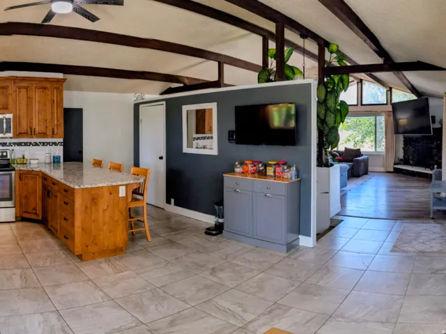 Upstairs kitchen & family
