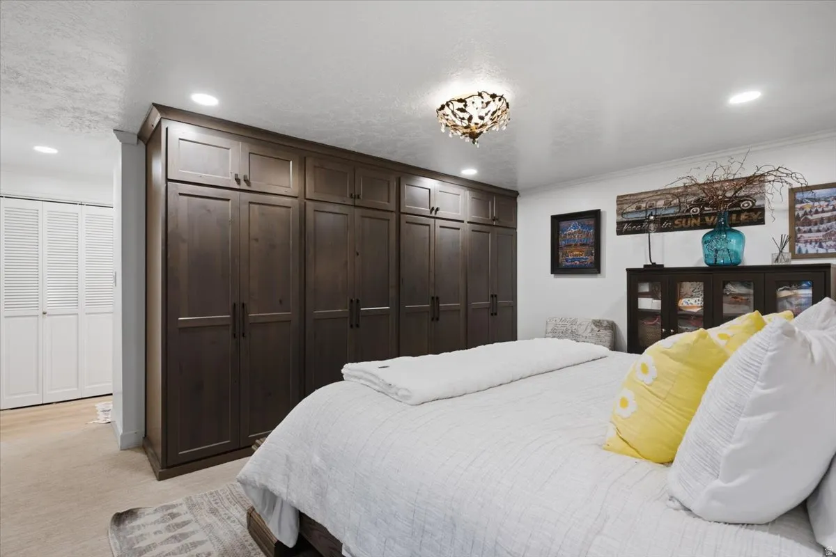 Integrated custom cabinetry offering extensive storage