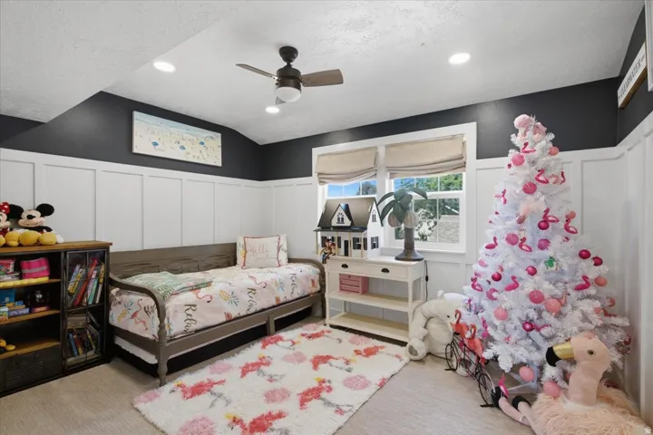 Accent wall featuring board and batten paneling