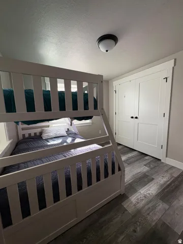Bedroom with large closet