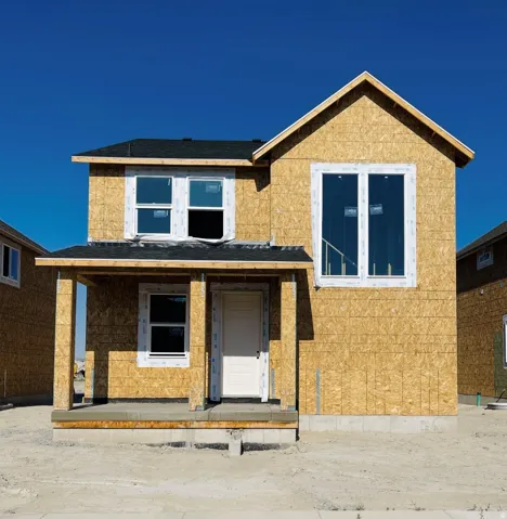 Cobalt Elevation C front view with full landscaping to be installed.