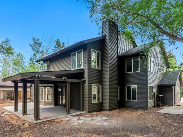 Contemporary two-story exterior with horizontal siding