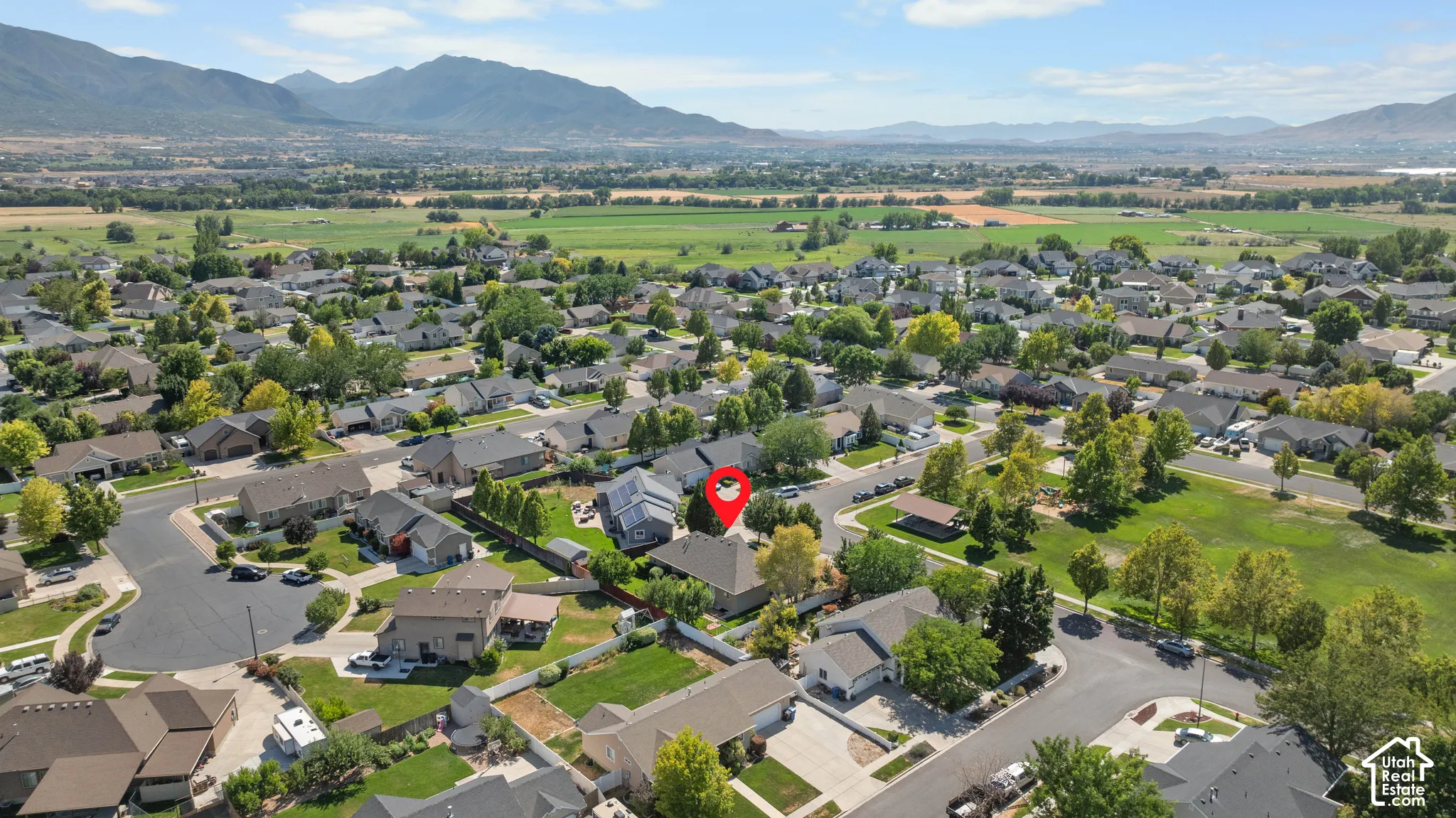 Residential neighborhood featuring single-family homes and tree-lined streets