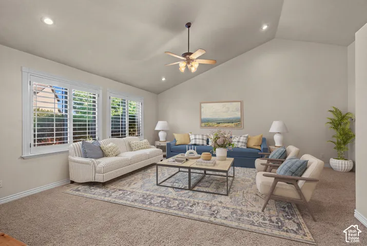 Virtually staged great room