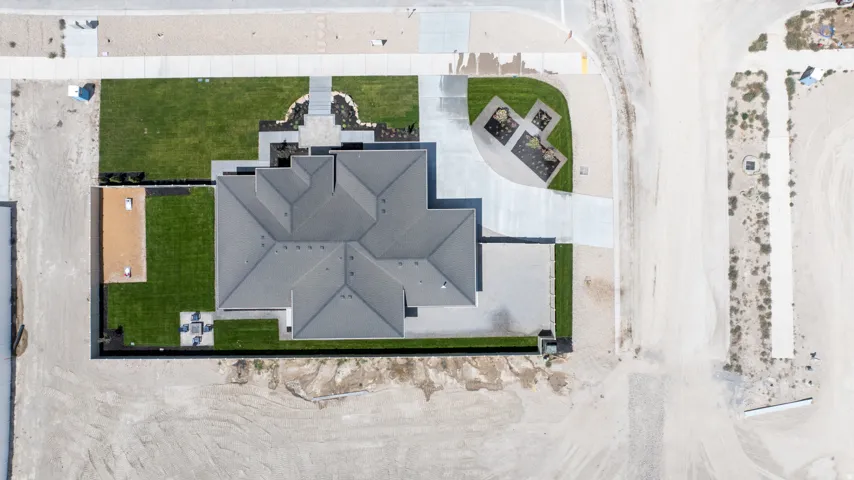 Contemporary single-story residence with a multi-gabled roofline