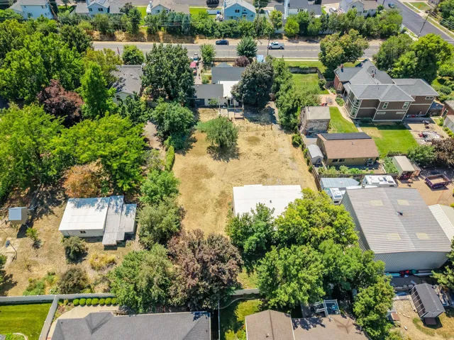 Expansive property with mature trees and a large open area