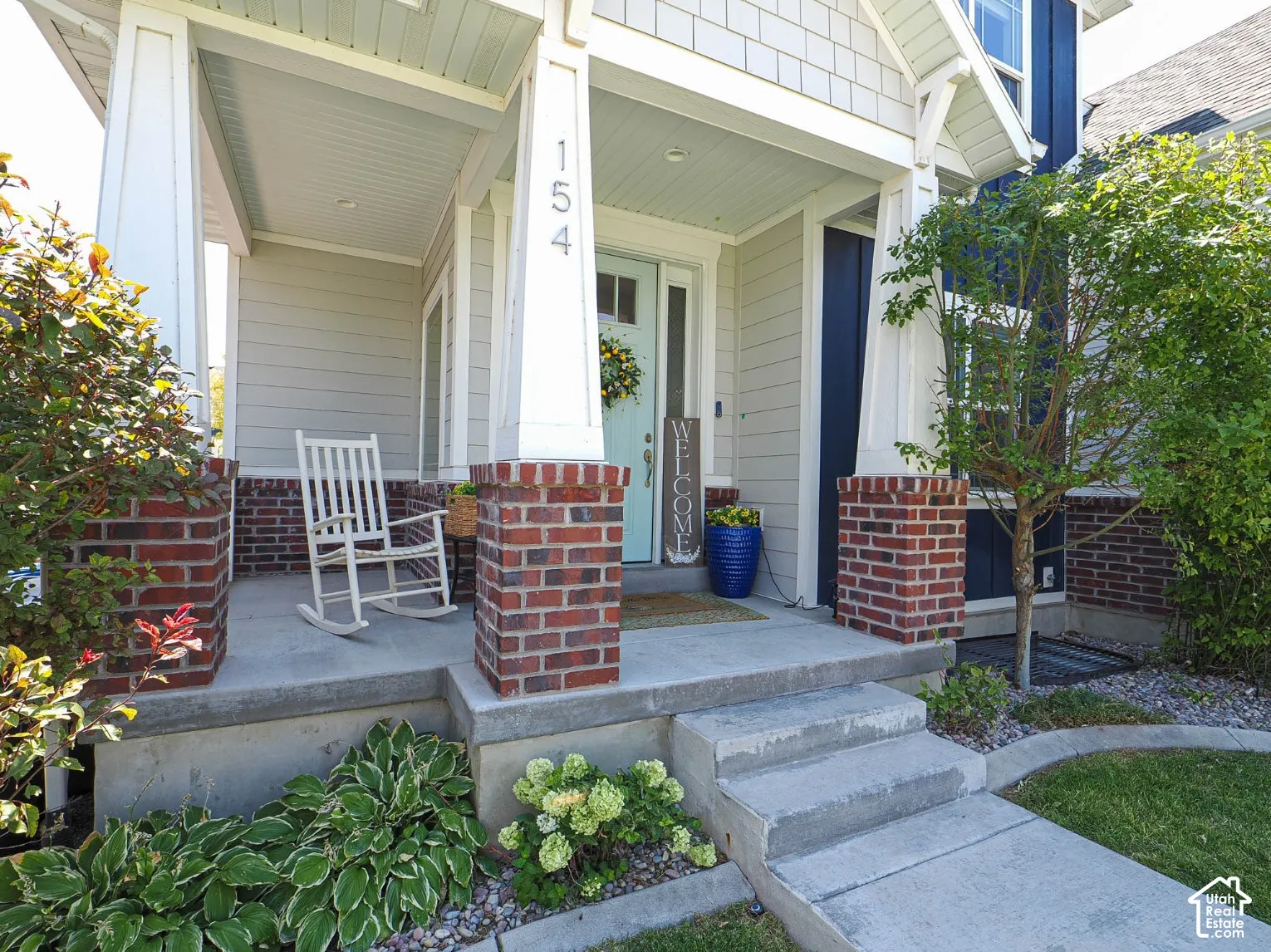 Relax on the covered front porch