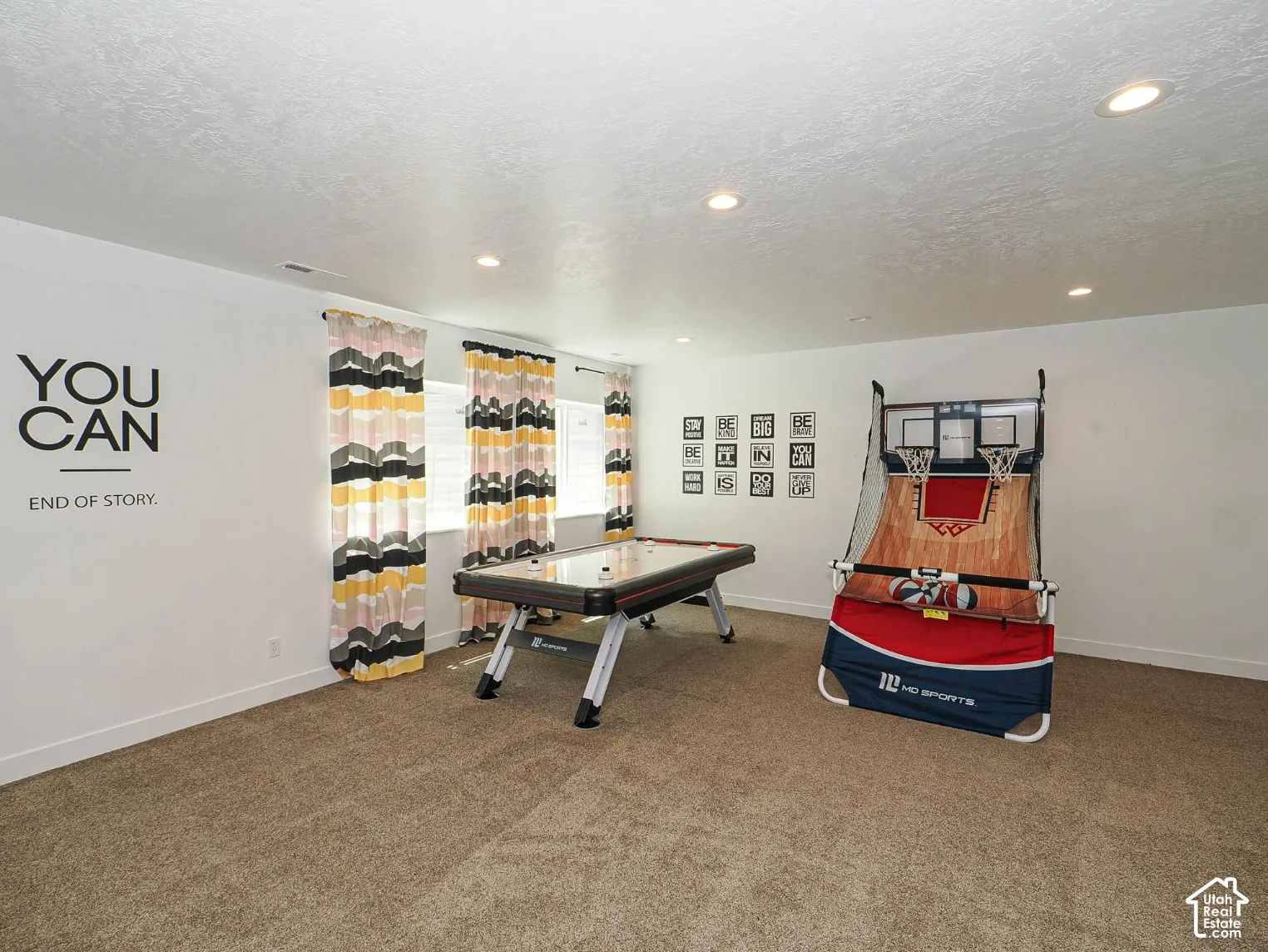 Large rec room with good exterior light