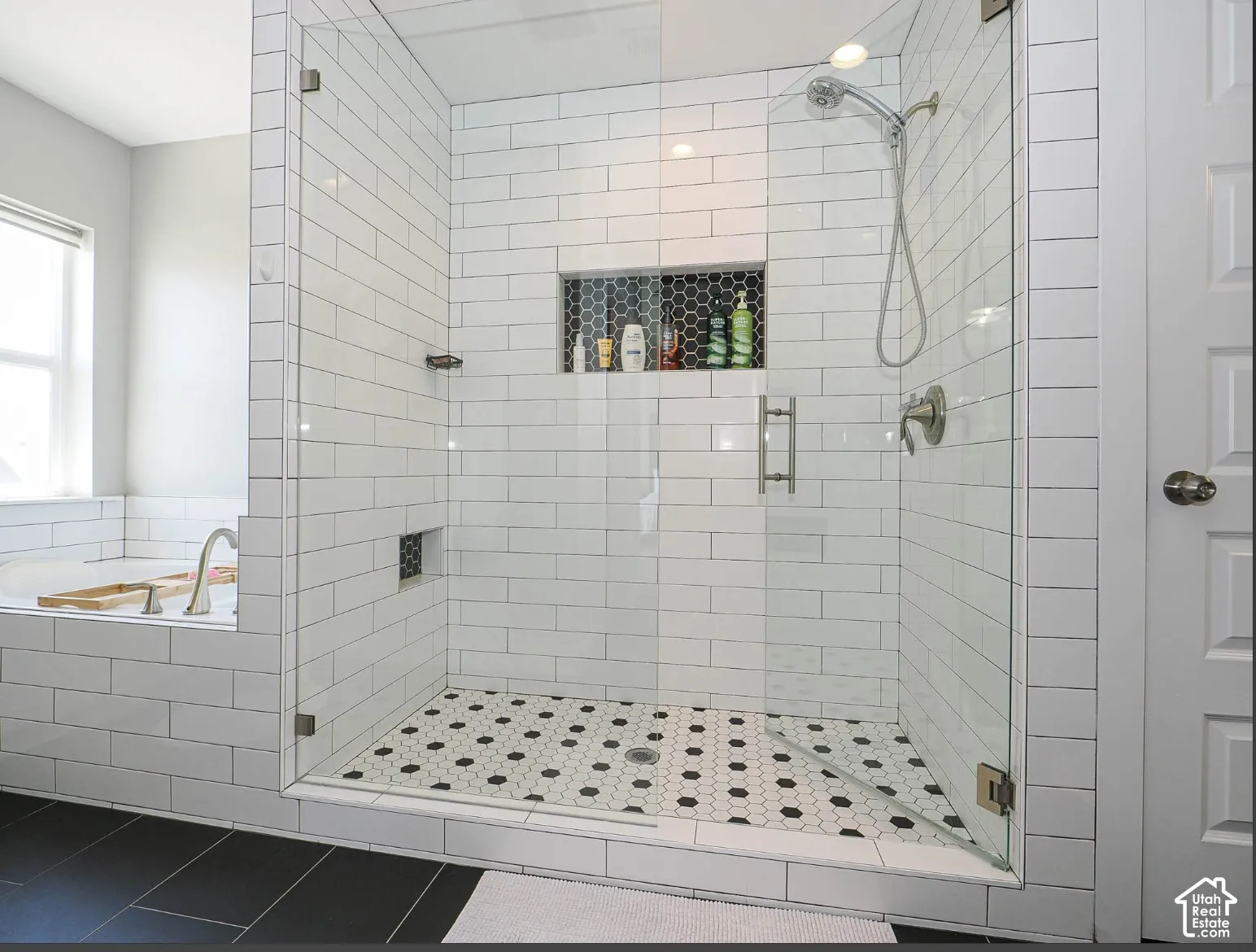 Walk in shower in primary bathroom