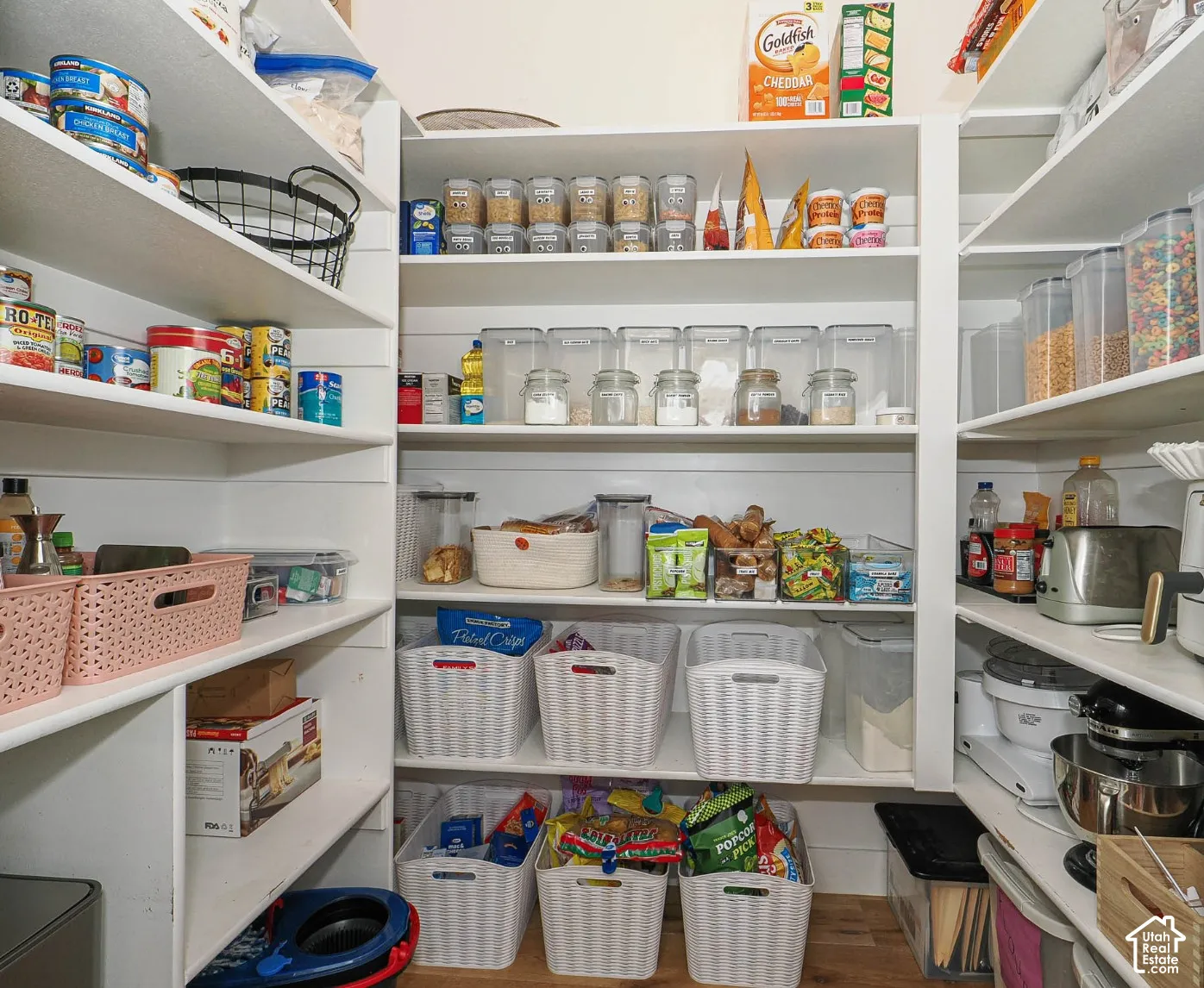 Walk in pantry with plenty of storage