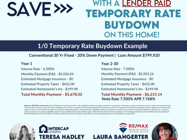 Lender paid rate buy down available for a short time