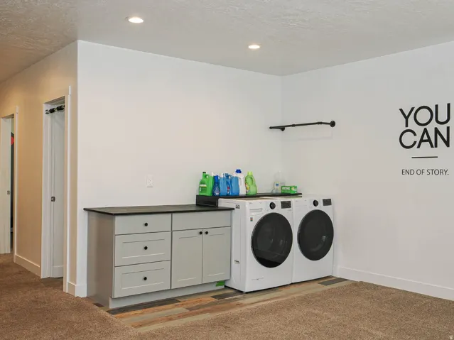 Laundry hookups for the basement bedrooms