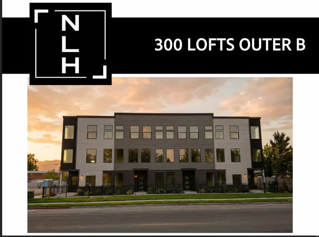 Real Estate Marketing Image. Presenting the property facade with branding and designation