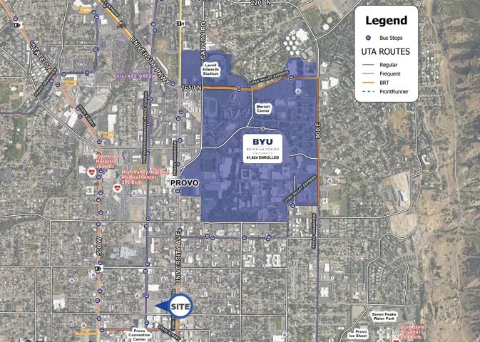 Site Map. Indicating the property's location relative to transportation routes and local facilities