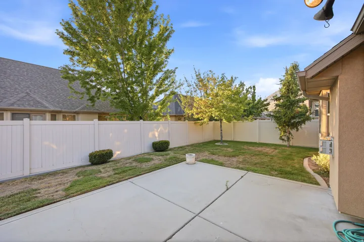 Fully fenced backyard