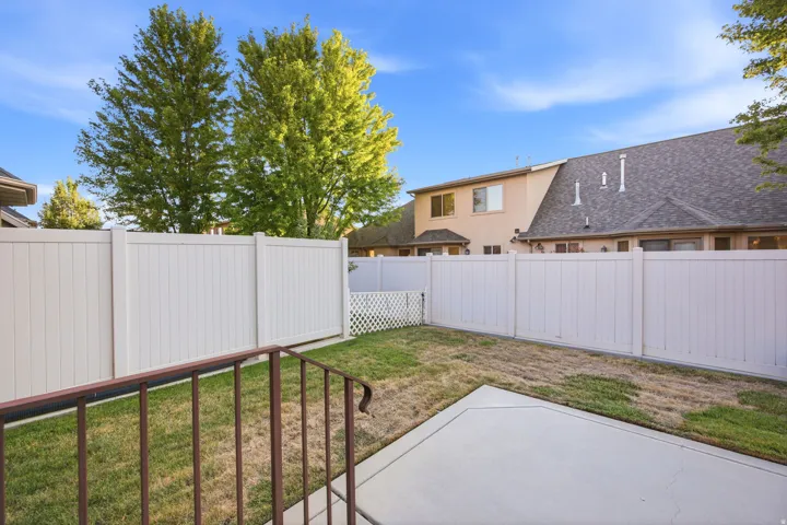 Fenced backyard