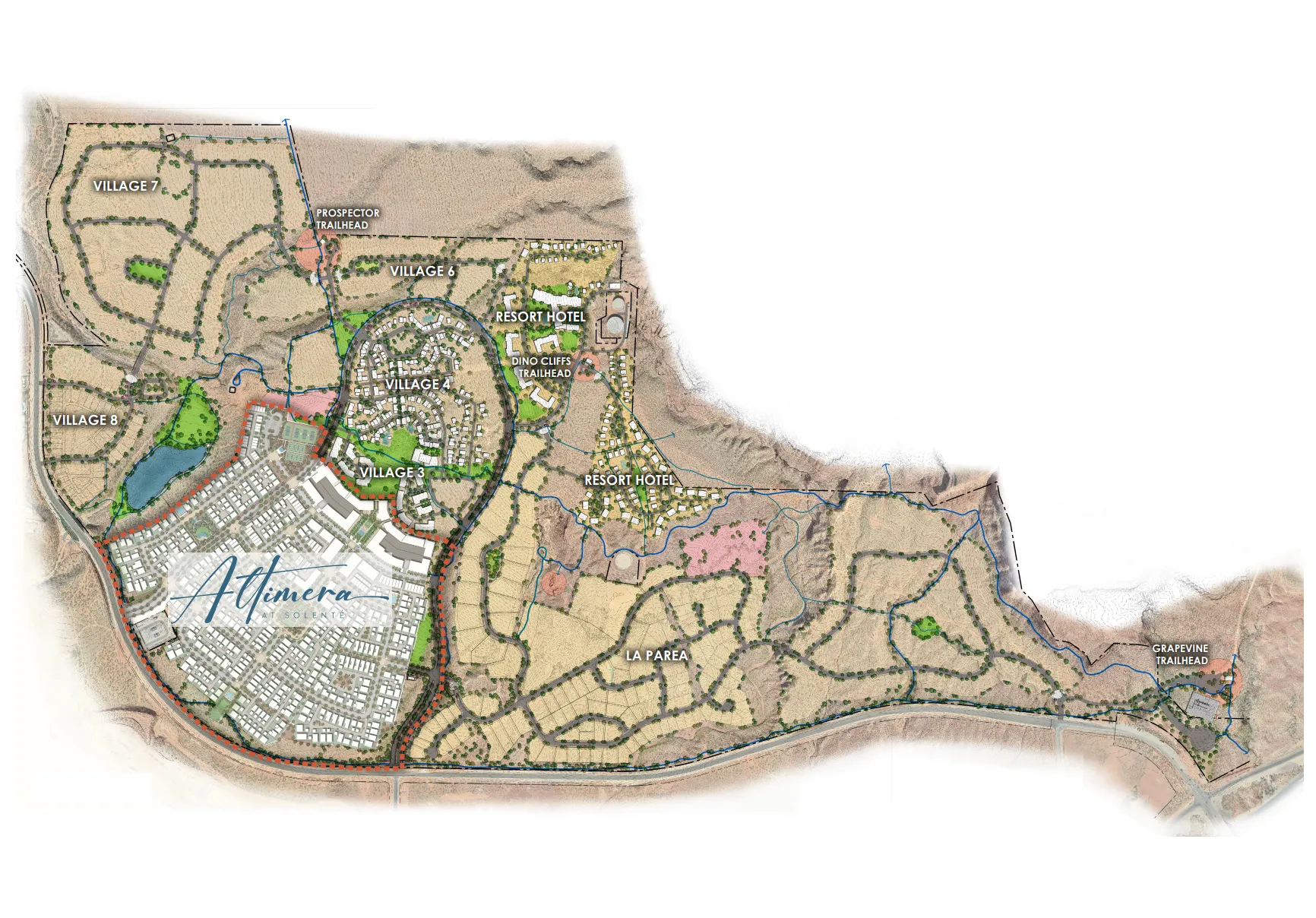 Master Plan. Illustrating the property's proposed land use and development zones